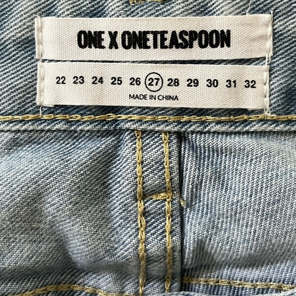 One X ONE TEASPOON Freebirds Low Waist Short Rise Skinny Jeans 27 Distressed - Picture 9 of 15